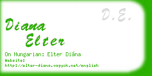 diana elter business card